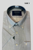 CAMICIA UOMO CORONA MEZZE MANICHE TASCHINO PURO COTONE ART NEW RETTORE