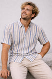 CAMICIA ELLE LELE MISTO LINO COTONE TASCHINO E MEZZE MANICHE ART TANGERI FREGULAR
