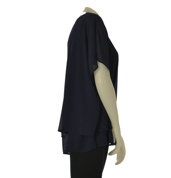 CASACCA DONNA ELISA CASTELLI CONFORMATA ELEGANTE GIROCOLLO MANICA SCESA SPACCHETTI ART.140013