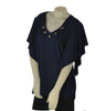 T-SHIRT DONNA ELISA CASTELLI CONFORMATA GIROCOLLO MANICA SCESA APPLICAZIONE SPACCHETTI ART.140024