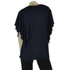 T-SHIRT DONNA ELISA CASTELLI CONFORMATA GIROCOLLO MANICA SCESA APPLICAZIONE SPACCHETTI ART.140024