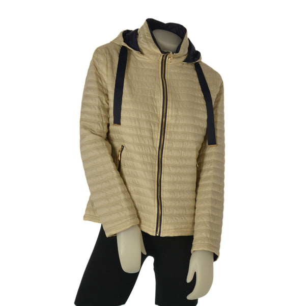 GIUBBINO DONNA MIRELLA ZIP CAPPUCCIO TASCHE LAVORATO ART.BAM BAM