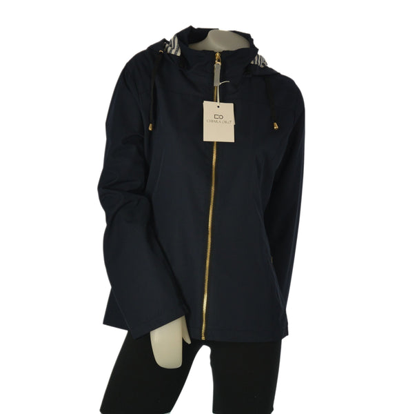 GIUBBINO DONNA CHIARA ORO ZIP TASCHE CAPPUCCIO ART.SOLE26