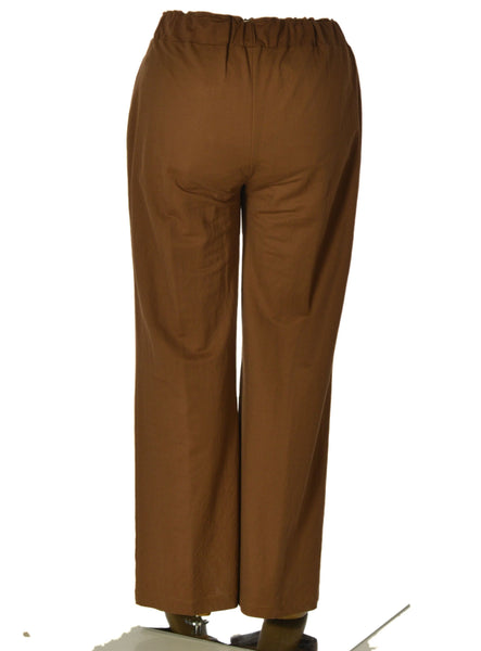 PANTALONI DONNA ELISA CASTELLI CONFORMATI ELASTICO TASCHE LARGHI MORBIDI LEGGERI ART.18071