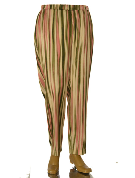 PANTALONI DONNA ELISA CASTELLI CONFORMATI ELASTICO FANTASIA LARGHI MORBIDI LEGGERI ART.18093