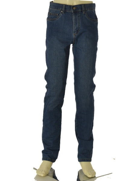 JEANS UOMO WAMPUM SCURO ZIP BOTTONI TASCHE REGULAR FIT STRETCH ART.11704-SSW USED