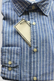 CAMICIA UOMO POLO CLUB MISTO LINO RIGATO COLLO MEZZO FRANCESE VESTIOBILITA REGULAR ART MARS