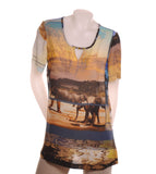 CASACCA MAGLIETTA DONNA RAGAZZA JORGETTE STAMPA SAFARI MARCA NIGGI ART.SASSARI