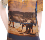 CASACCA MAGLIETTA DONNA RAGAZZA JORGETTE STAMPA SAFARI MARCA NIGGI ART.SASSARI