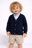 CARDIGAN NEONATO ZIPPY SCOLLO BOTTONI POLSINI FASCIA ART.ZBBAP0201-24027