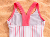 COSTUME RAGAZZA ZIPPY INTERO SPALLINE INCROCIO RIGHE FANTASIA FODERATO ART.ZKGAP0704-26003