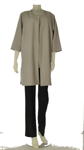 SPOLVERINO DONNA GIGLIOROSSO ELEGANTE GIROCOLLO BOTTONE TRE QUARTI LUNGO ART.26069