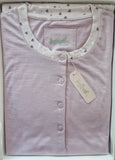 PIGIAMA DONNA PURO COTONE PINOCCHIETTO CUORI PIZZO INFIORE 654202