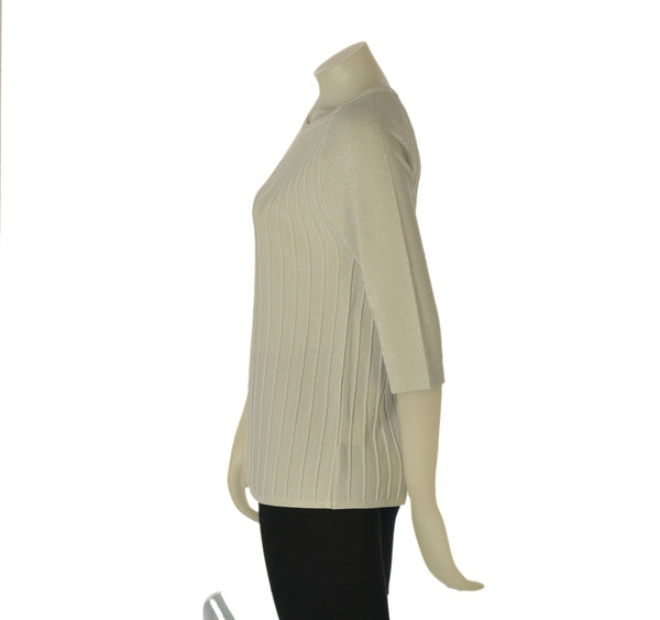 MAGLIA DONNA GAIA B. MANICHE 3/4 COSTINE LUREX VISCOSA ART. 269