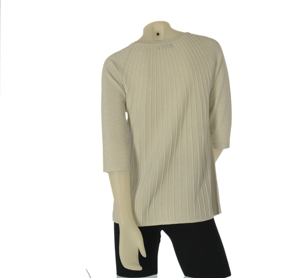 MAGLIA DONNA GAIA B. MANICHE 3/4 COSTINE LUREX VISCOSA ART. 269