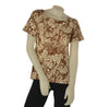 T-SHIRT DONNA GAIA GORICOLLO MEZZA MANICA APPLICAZIONE FANTASIA SPACCHETTI  COMODA PRATICA ART.172