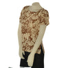 T-SHIRT DONNA GAIA GORICOLLO MEZZA MANICA APPLICAZIONE FANTASIA SPACCHETTI  COMODA PRATICA ART.172