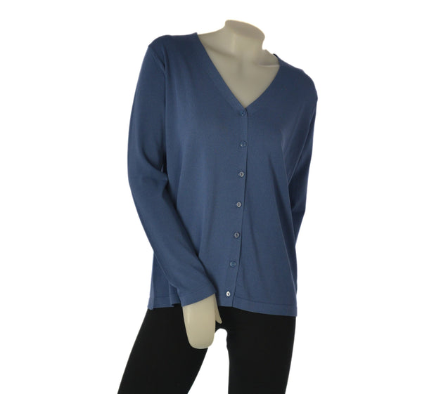 CARDIGAN DONNA GAIA SCOLLO V BOTTONI MANICA LUNGA PRATICO COMODO ART.272