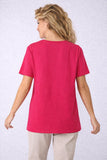 MAGLIA DONNA CORONA PURO COTONE CON INSERTO SANGALLO E SPACCHETTO SPALLA S CESAART SORBETTO