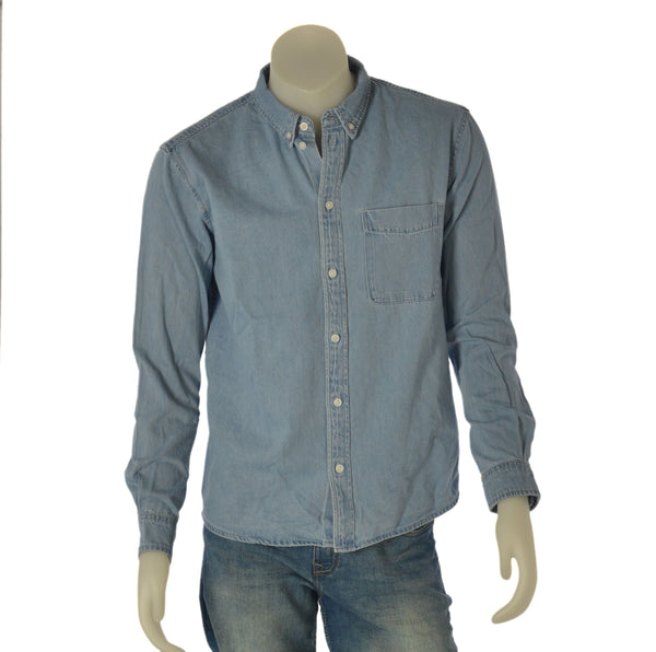 CAMICIA JEANS  UOMO ONLY & SONS BUTTON DOWN TASCHINO ART. 22036600