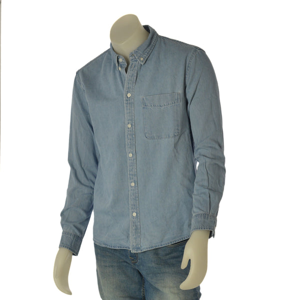 CAMICIA JEANS  UOMO ONLY & SONS BUTTON DOWN TASCHINO ART. 22036600