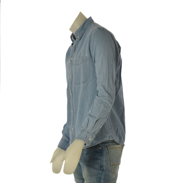 CAMICIA JEANS  UOMO ONLY & SONS BUTTON DOWN TASCHINO ART. 22036600