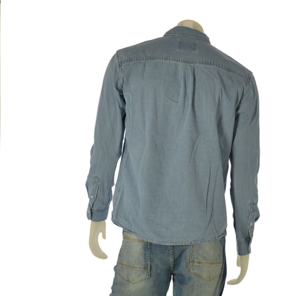 CAMICIA JEANS  UOMO ONLY & SONS BUTTON DOWN TASCHINO ART. 22036600