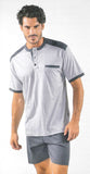 PIGIAMA UOMO RAGAZZO COTONE CORTO ESTATE RIGHE MARCA BIP BIP ART.4193