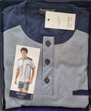 PIGIAMA UOMO RAGAZZO COTONE CORTO ESTATE RIGHE MARCA BIP BIP ART.4193