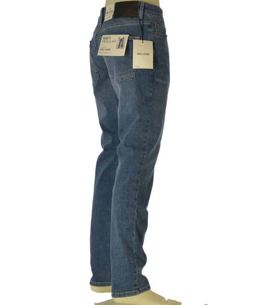 JEANS UOMO ONLY & SONS CINQUE TASCHE ZIP ELASTICIZZATO REGULAR FIT ART. 22026755