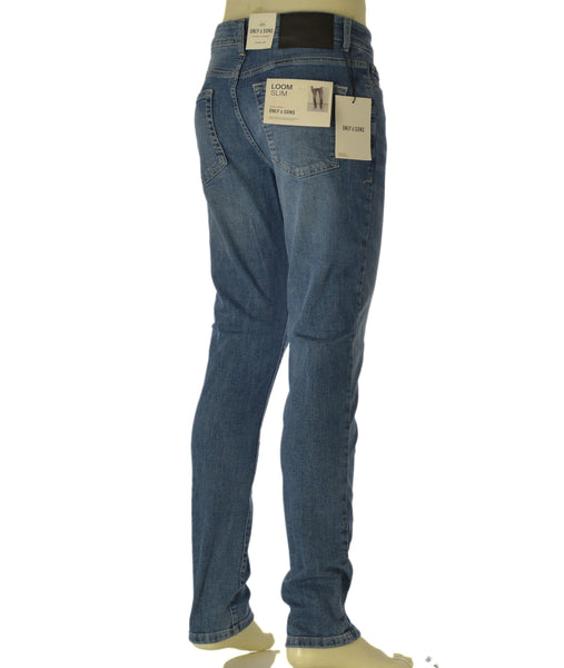 JEANS UOMO ONLY & SONS CINQUE TASCHE ZIP ELASTICIZZATO SLIM FIT ART. 22026756