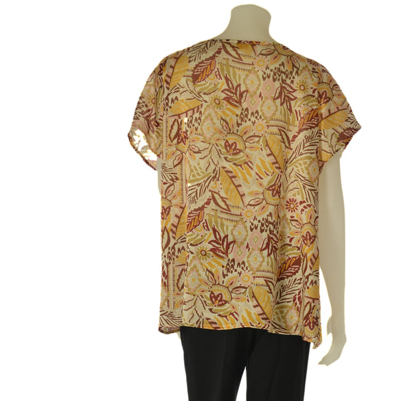 CASACCA DONNA ELISA CASTELLI CONFORMATA GIROCOLLO MEZZA MANICA FANTASIA SPACCHETTI LEGGERA PRATICA ART.140041