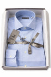 CAMICIA ZENOBI UOMO VESTIBILITA REGOALRE PURO COTONE TESSUTO OPERATO ART Z1SFA 2073
