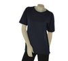 T-SHIRT DONNA VORGINIA BLU MANICA CORTA COTONE PERLINE  GIROCOLLO ART. ARANCIA-20