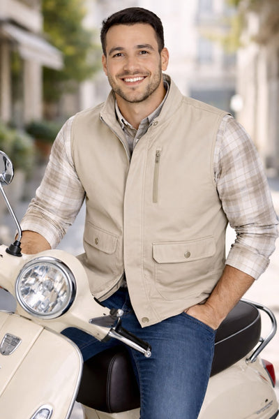 GILET UOMO SEA BARRIER ZIP BOTTONI TASCHE ART. NEW-JAZIO-05