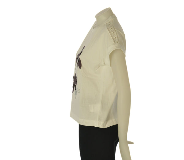 T-SHIRT DONNA TIFFOSI MANICA CORTA PIZZO STAMPA COTONE ART. 10065827