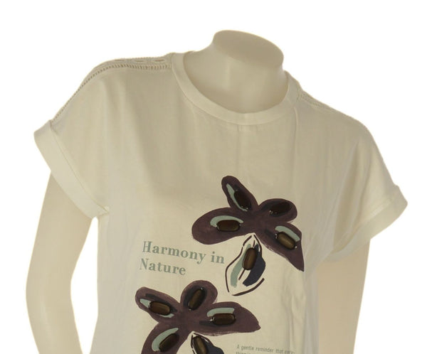 T-SHIRT DONNA TIFFOSI MANICA CORTA PIZZO STAMPA COTONE ART. 10065827