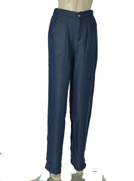 PANTALONE DONNA TIFFOSI DENIM LEGGERO PALAZZO ELASTICO TASCHE ZIP BOTTONE ART.10064602