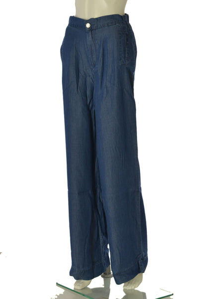 PANTALONE DONNA TIFFOSI DENIM LEGGERO PALAZZO ELASTICO TASCHE ZIP BOTTONE ART.10064602