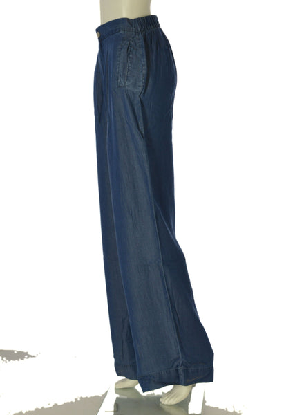 PANTALONE DONNA TIFFOSI DENIM LEGGERO PALAZZO ELASTICO TASCHE ZIP BOTTONE ART.10064602