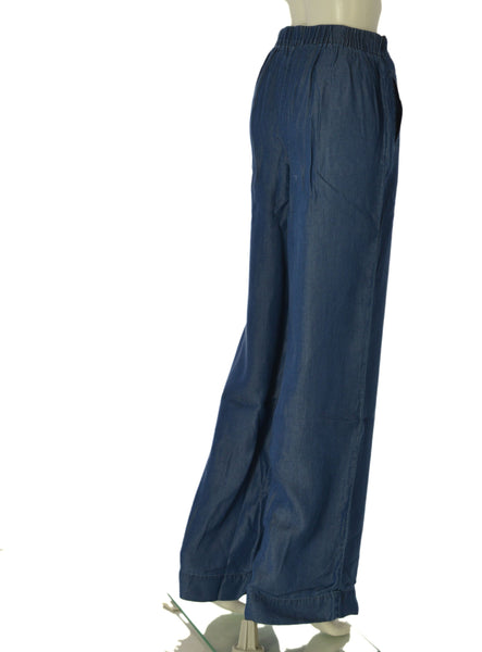 PANTALONE DONNA TIFFOSI DENIM LEGGERO PALAZZO ELASTICO TASCHE ZIP BOTTONE ART.10064602