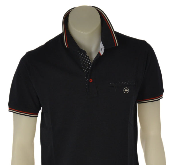 POLO UOMO IL GRANCHIO MANICA CORTA TASCHINO ZIP PIQUE COTONE ART. 62LGR57