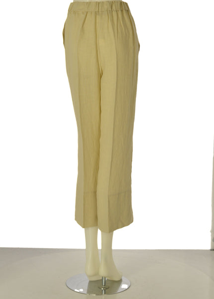 PANTALONI DONNA BARBARELLA LINO ELASTICO TASCHE TRE QUARTI LEGGERO ART.1075