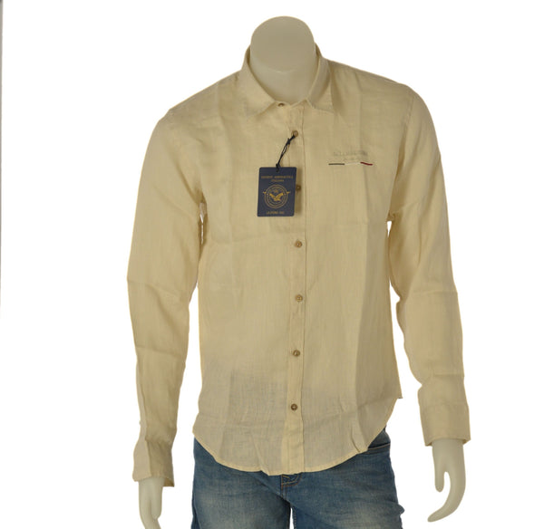CAMICIA UOMO SAI AMBROSINI MANICA LUNGA LINO LOGO ART. ARE6CM000112USAND