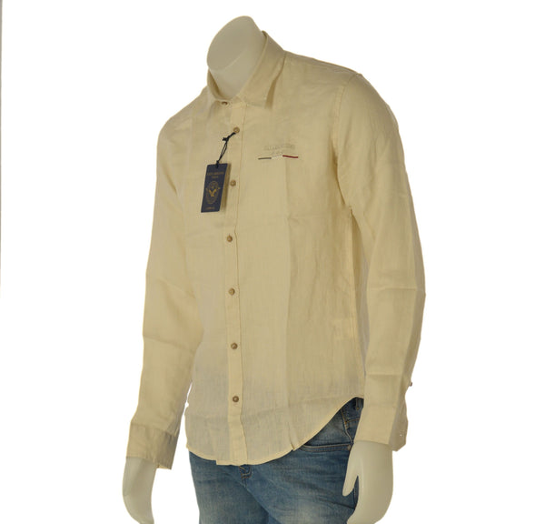 CAMICIA UOMO SAI AMBROSINI MANICA LUNGA LINO LOGO ART. ARE6CM000112USAND
