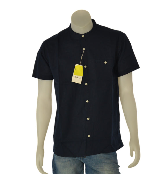 CAMICIA UOMO LOSAN MANICA CORTA COREANA LINO COTONE TASCHINO ART. LMNAP0102-24005