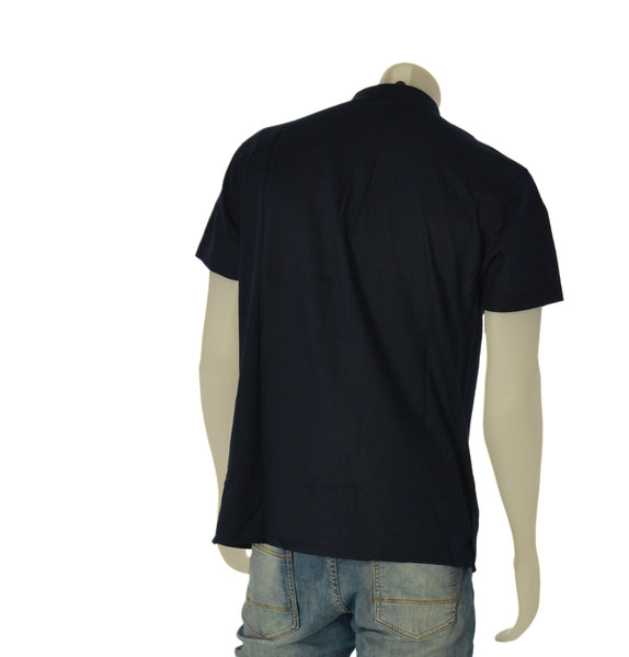 CAMICIA UOMO LOSAN MANICA CORTA COREANA LINO COTONE TASCHINO ART. LMNAP0102-24005