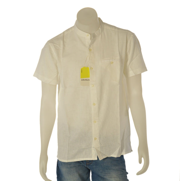 CAMICIA UOMO LOSAN COREANA MANICA CORTA LINO COTONE ART. LMNAP0102-24005