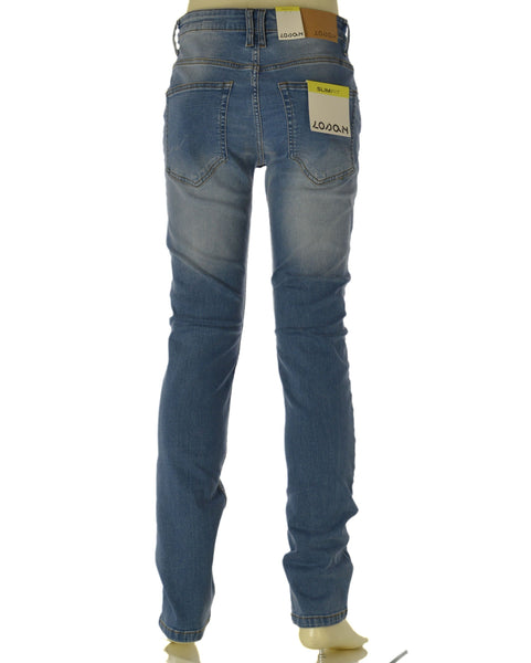 JEANS UOMO LOSAN ZIP BOTTONE TASCHE TASCHINO CHIARO SLIM ART.LMNAP0401_26001
