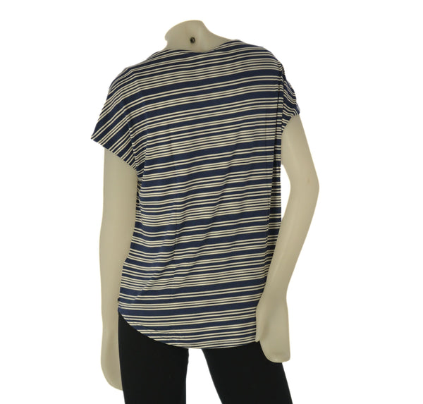 T-SHIRT DONNA RAGNO GIROCOLLOMANICA SCESA STONDATA RIGATA ART.DT13TJ
